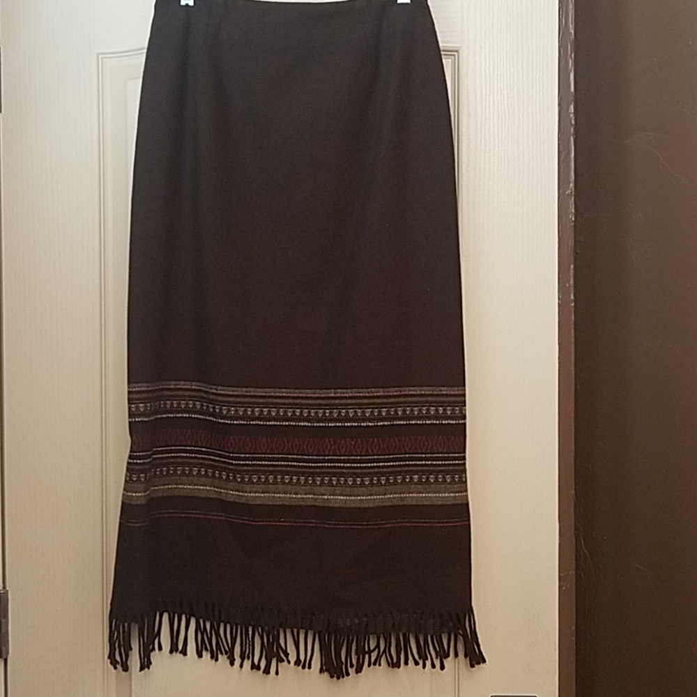 Michele brown wool skirt
